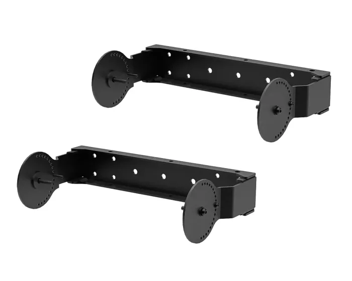 RCF H-BR 005, Pair of Brackets for Horizontal Wall Mounting of 6-Inch Compact M 06 Speaker Cabinets – Black