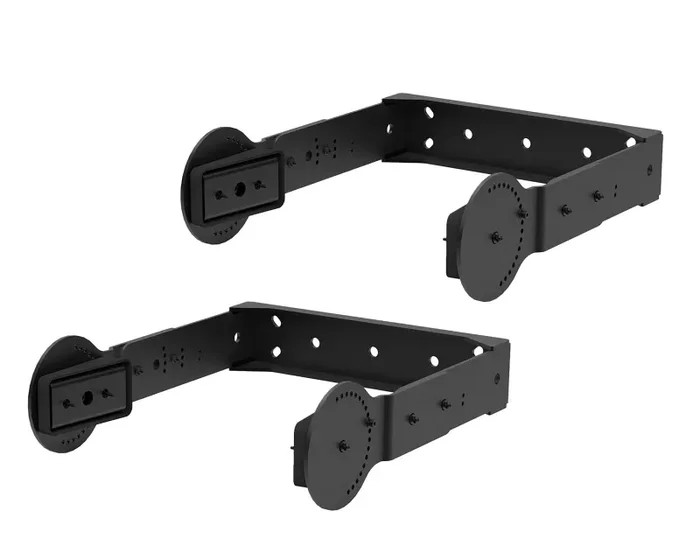 RCF V-BR 007, Pair of Brackets for Vertical Wall Mounting of 10-Inch Compact M 10 Cabinets – Black