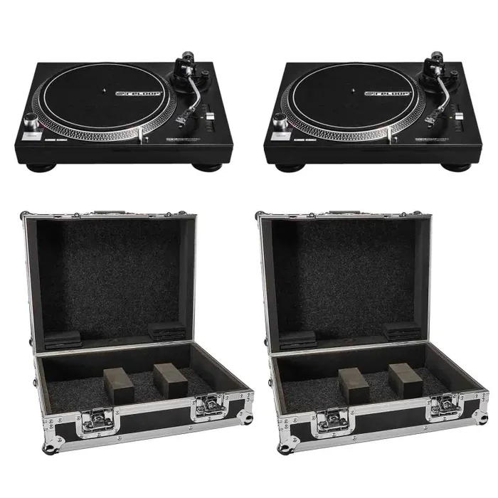 Reloop RP-2000 MK2 Dual DJ Turntable Package with Cases
