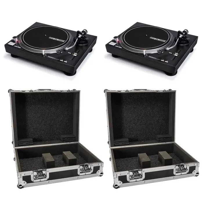 Reloop RP-4000 MK2 Dual DJ Turntable Package with Cases