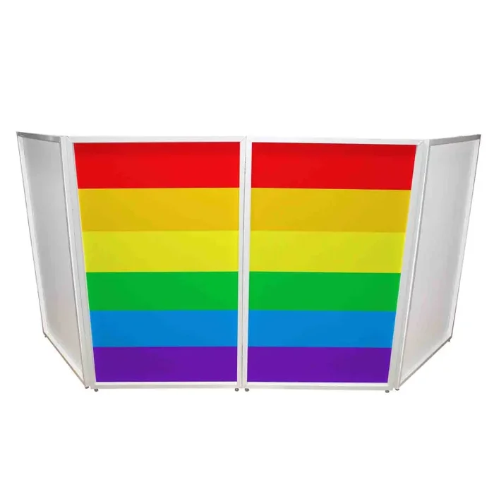 REPLACEMENT SCRIMS ProX XF-SRNBW Set of Two Gay Pride LGBTQ Rainbow Design DJ Facade Enhancement Scrim – Full Color