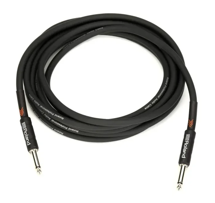 Roland RIC-B15, Black Series 1/4-inch TS Male to 1/4-inch TS Male Instrument Cable – 15 Ft Hot on Sale