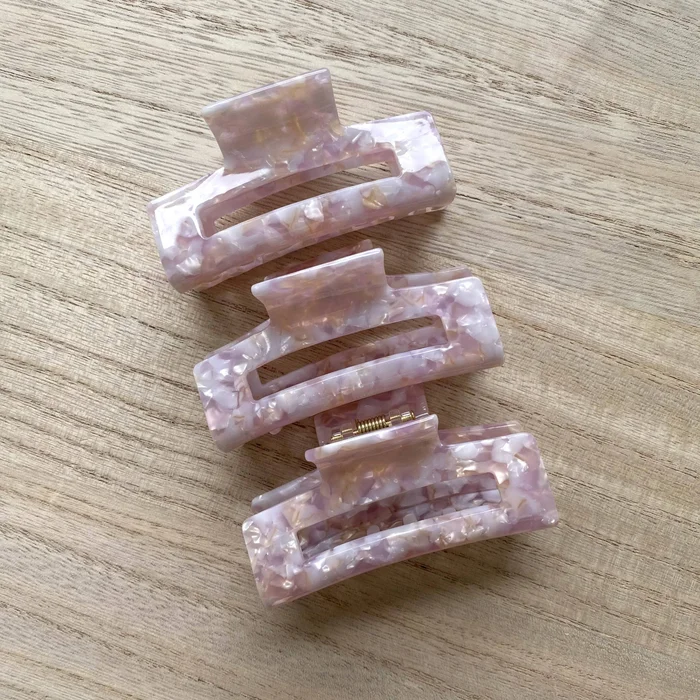 Rose Cloud Acetate Claw Clip
