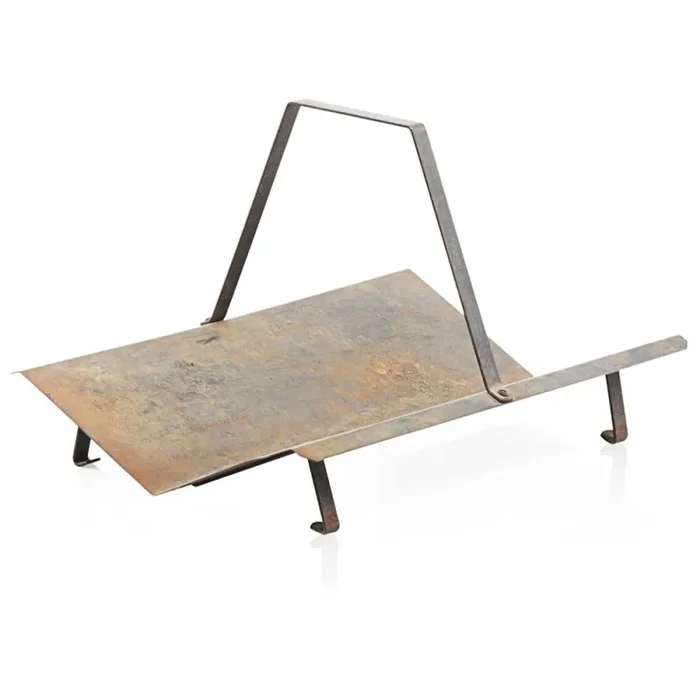 Rusted Metal Firewood Holder Hot on Sale