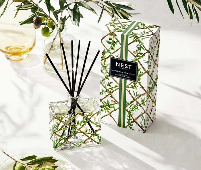 Santorini Olive & Citron Decorative Reed Diffuser