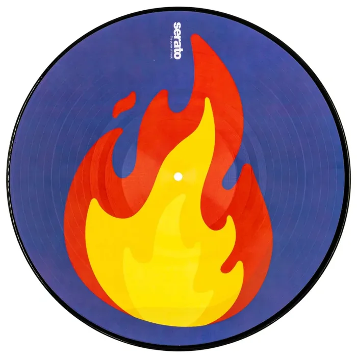 Serato SCV-PS-EMJ-2 Emoji Series #2 Flame/Record, 12″ Control Vinyl for Serato DJ – Pair
