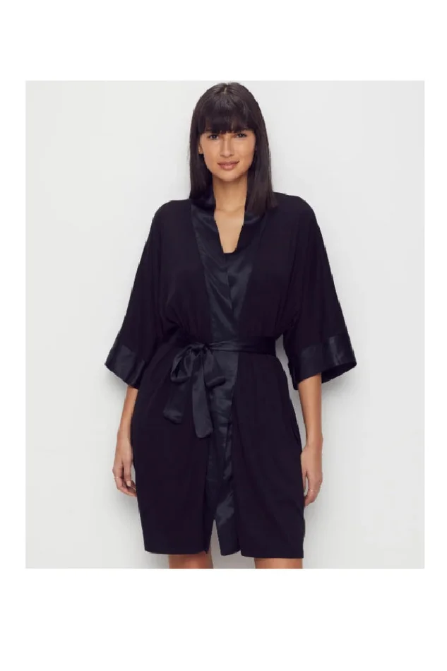 SHALA RIBBED KNIT ROBE