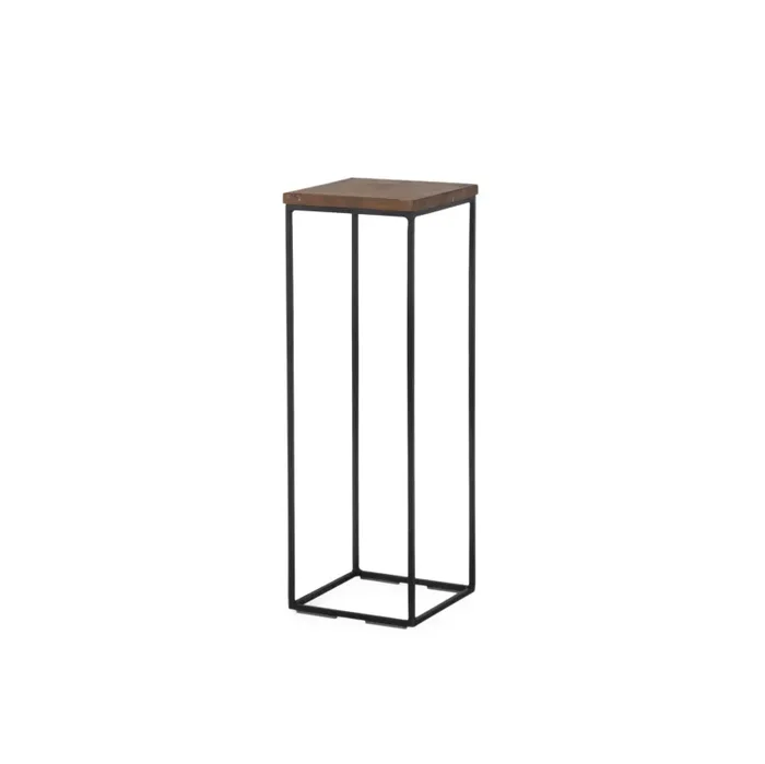 Short Wood Top Metal Pedestal Discount