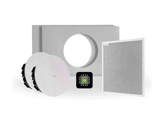 Shure 920M W-V Ecosystem Speaker Package Including 1 MXA920W-S Ceiling Microphone, 1 IMX-RM8-SUB5, 2 MXN5W-C Ceiling Speaker and 2 Tile Bridges Fashion