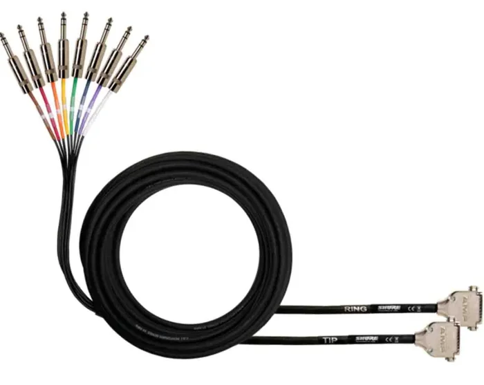 Shure DB25-TRSM 8 Channel DB25 to TRS Audio Snake Cable – 25 Feet