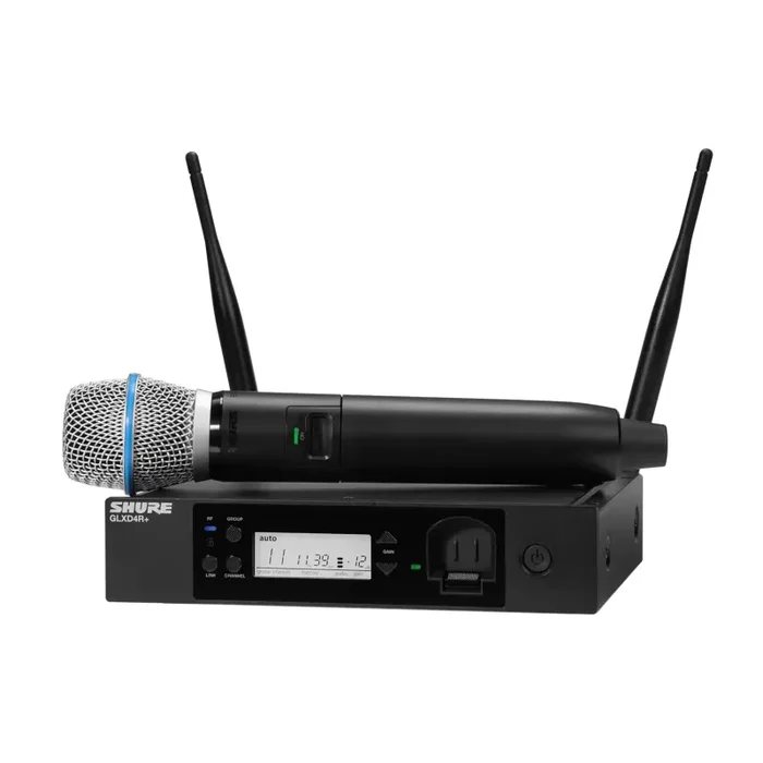 Shure GLXD24R+/B87A-Z3 Digital Wireless Rack System with BETA 87A Vocal Microphone Fashion