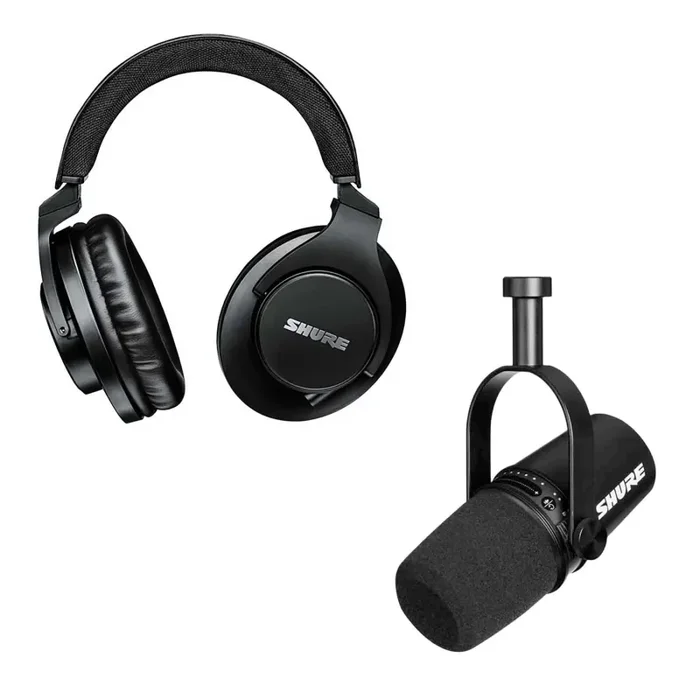Shure Podcast Package with SRH440A Studio Headphones and MV7-K USB Podcast Microphone Discount