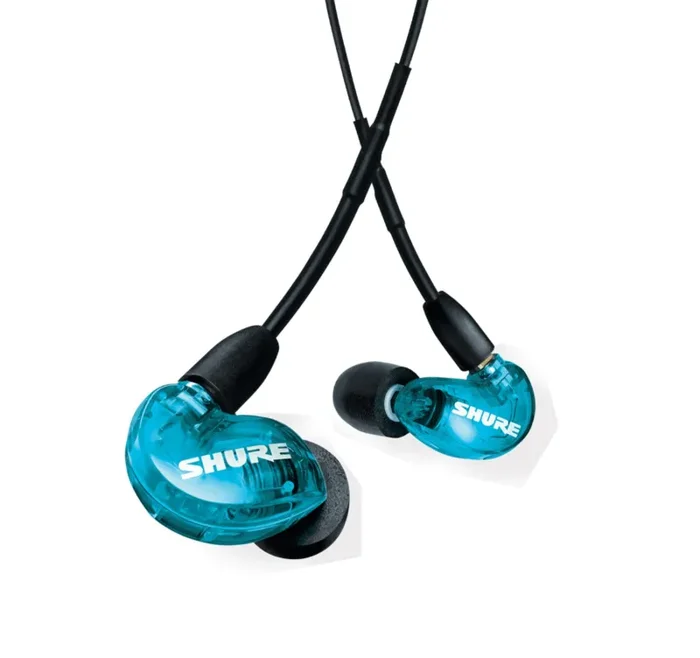 Shure SE215SPE-B+UNI Special Edition Sound Isolating Earphones With Universal 3.5mm Remote and Mic Cable – Blue
