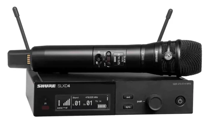 Shure SLXD24/K8B, Wireless System With KSM8 Dualdyne Handheld Transmitter