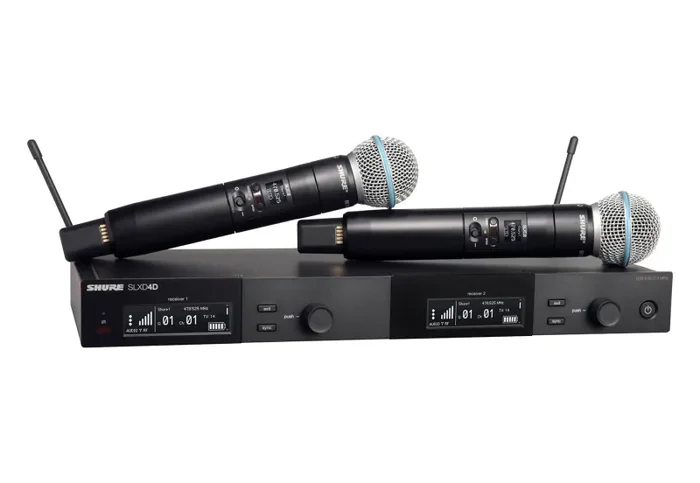 Shure SLXD24D/B58 Dual Wireless System with 2 SLXD2/B58 Handheld Transmitters