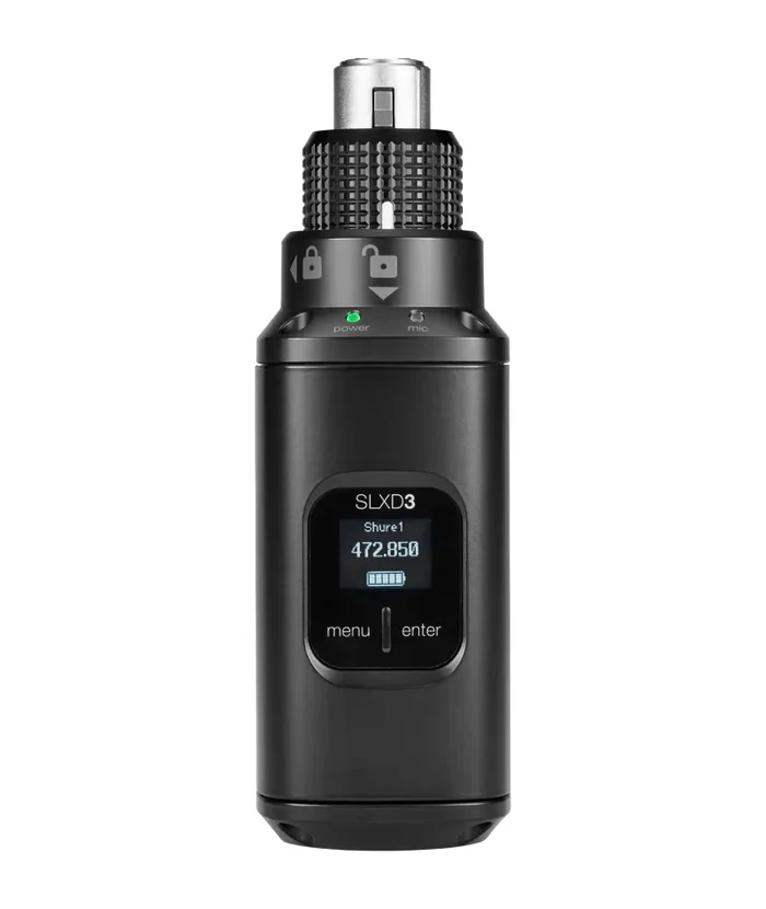 Shure SLXD3 Plug-On Digital Wireless Transmitter with XLR Connector