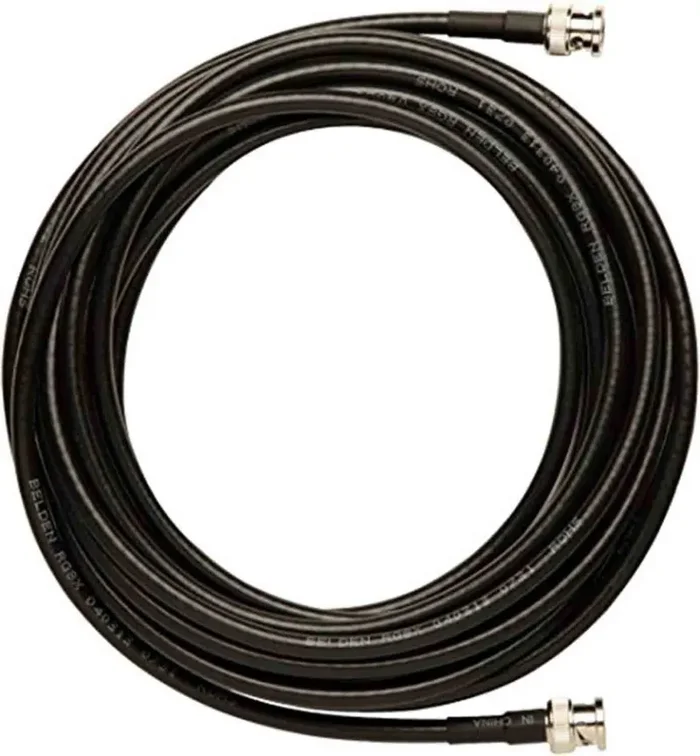 Shure UA825 25′ UHF Remote Antenna Extension Cable, BNC-BNC, RG8X/U Type