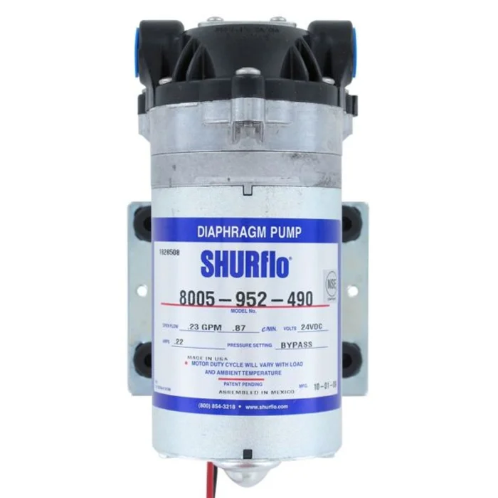 Shurflo 8005-952-899 RO Booster Pump 100 psi Bypass 24/36 VDC