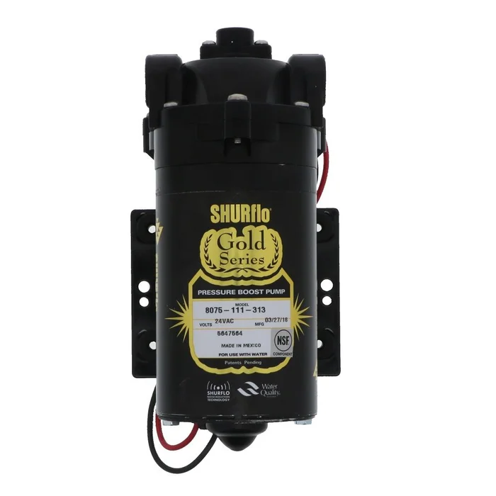 SHURflo 8075-111-313 Gold Series RO Booster Pump 50 GPD 90 PSI 24V