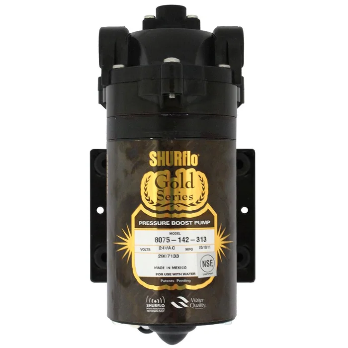 SHURflo 8075-142-313 Gold Series RO Booster Pump 100 GPD 90 PSI 24V
