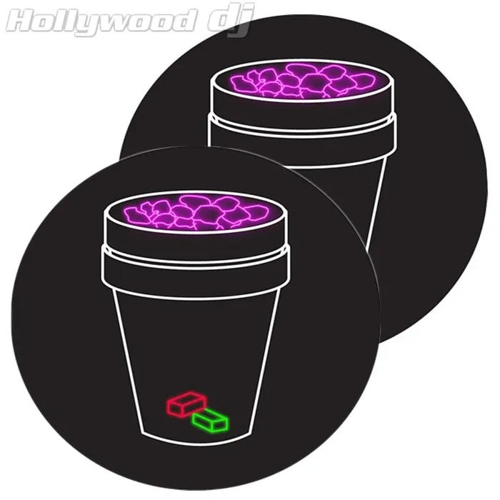 Sicmats DJ Turntable Slipmats ‘DOUBLE CUP’ Slip Mat Sic Mats Scratch Pad – Pair