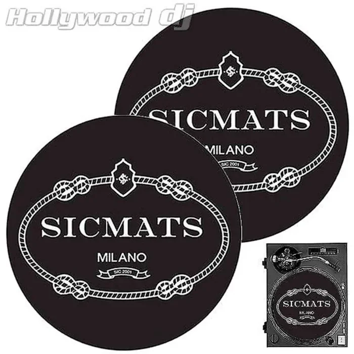 Sicmats DJ Turntable Slipmats ‘MILANO’ Slip Mat Set Sic Mats Scratch Pads – Pair