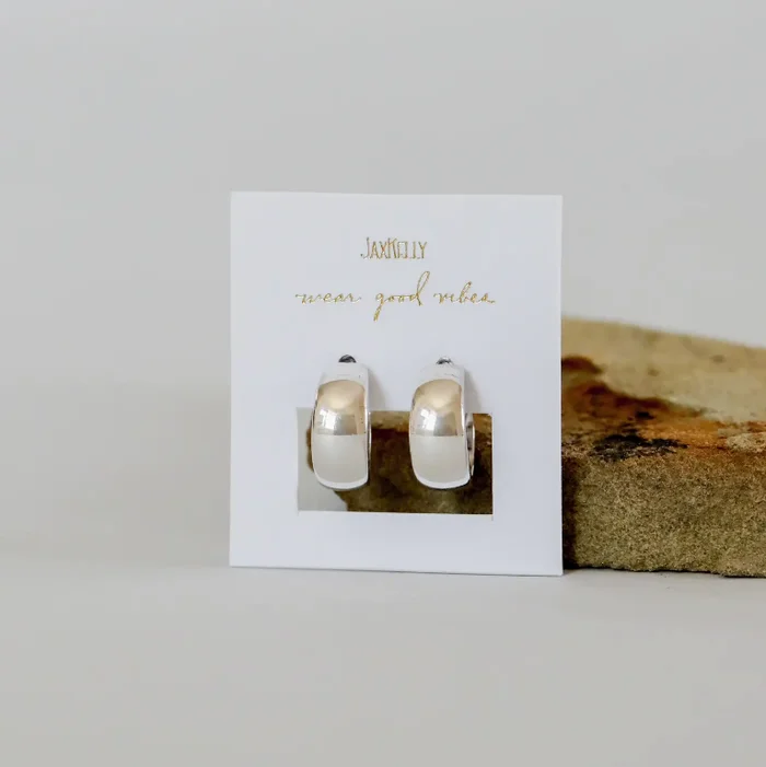 Silver Hoop – Wide – Earring