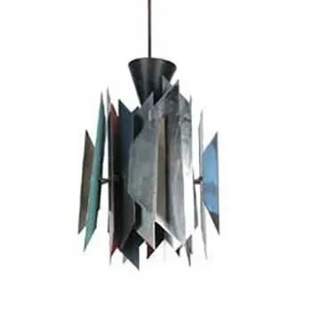 Silver Metal Shards Pendant Lamp