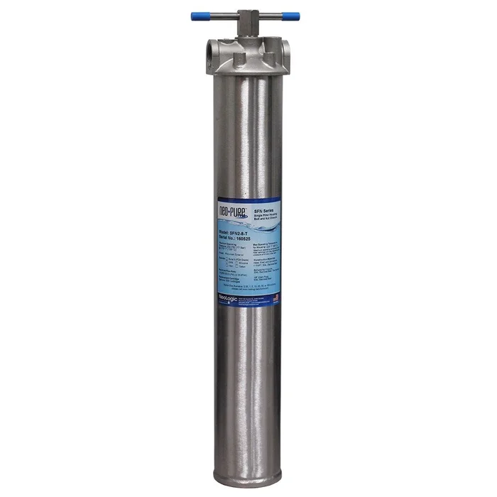 Single Filter Bolt/Nut Housing, 20″, T-Handle 316L, 1″ FPT