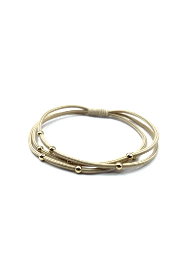 Single Water Pony 3mm Gold Waterproof Hair Band