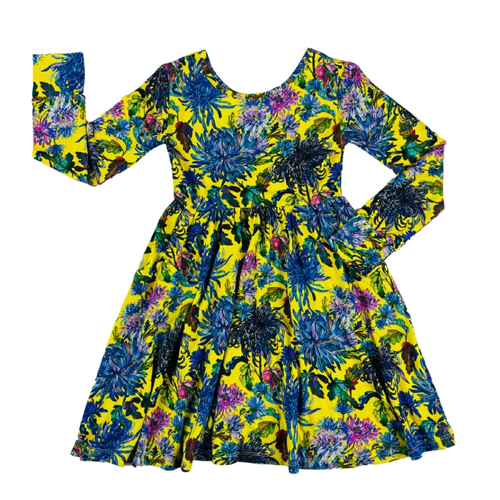 Skater Dress (Long Sleeve) – Blue Aster