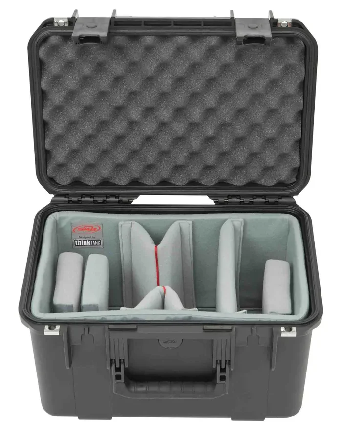 SKB Cases 3i-1610-10DT Waterproof Case with Video Dividers and Lid Foam – Black
