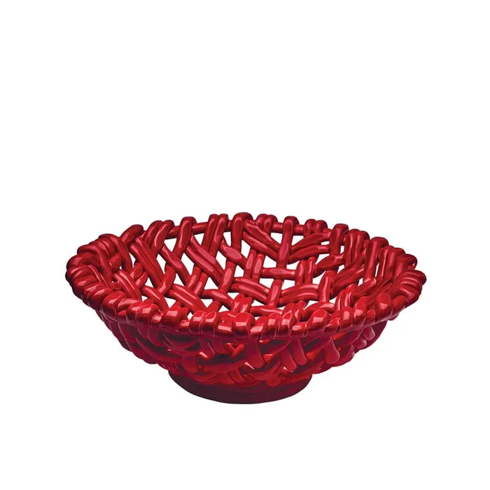 Skyros Red Round Basket