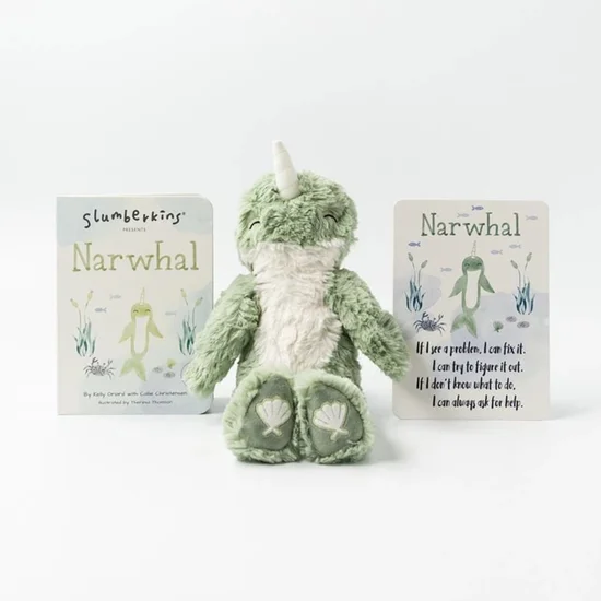Slumberkins – Seafoam Narwhal Kin – An Introduction To Growth Mindset