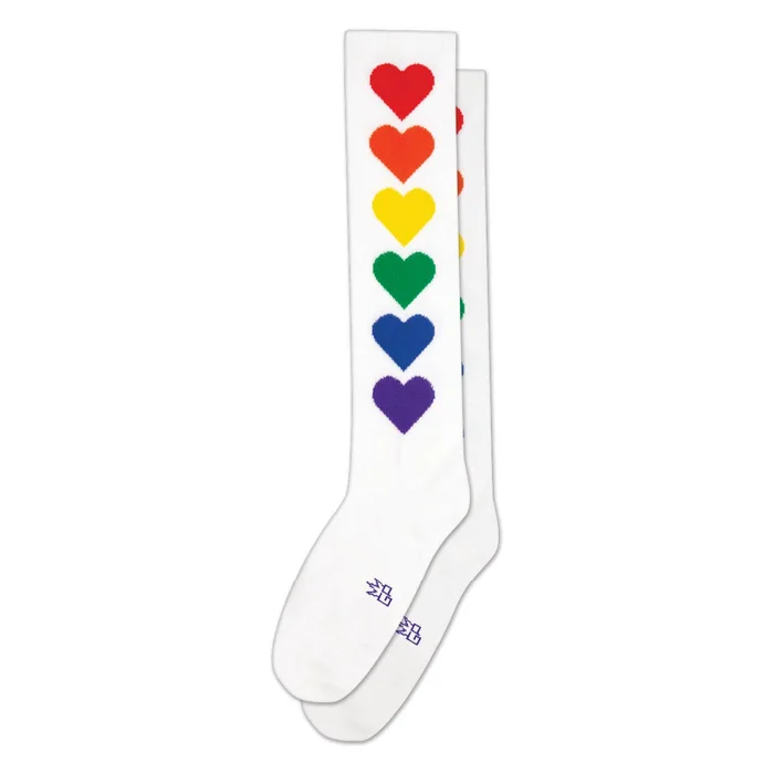 Socks (Knee) – Rainbow Hearts