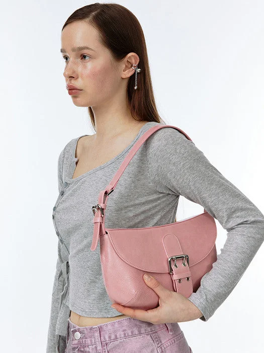 SOFT SEOUL Double Buckle Shoulder Bag