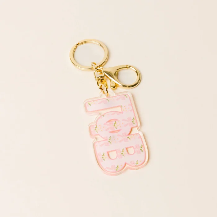 Sorority Oh So Fancy Letter Acrylic Keychain: Gamma Phi Beta