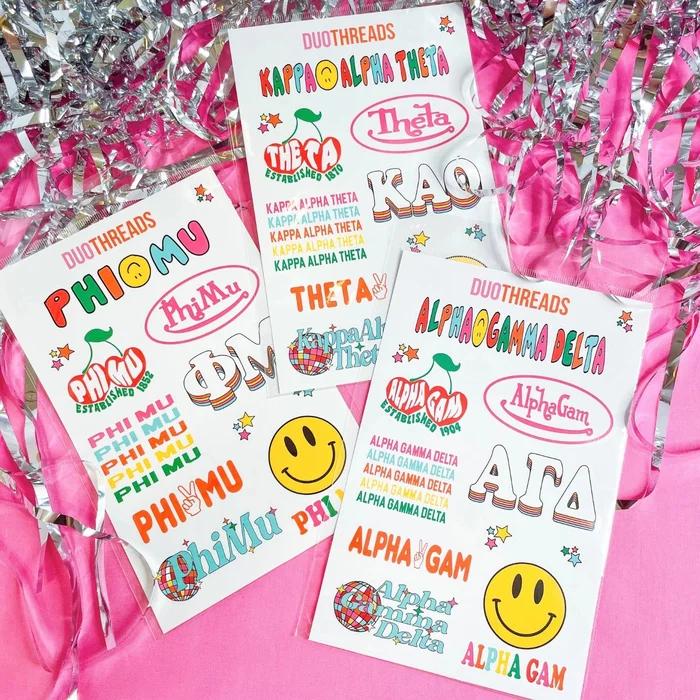 Sorority Rainbow Sticker Sheet