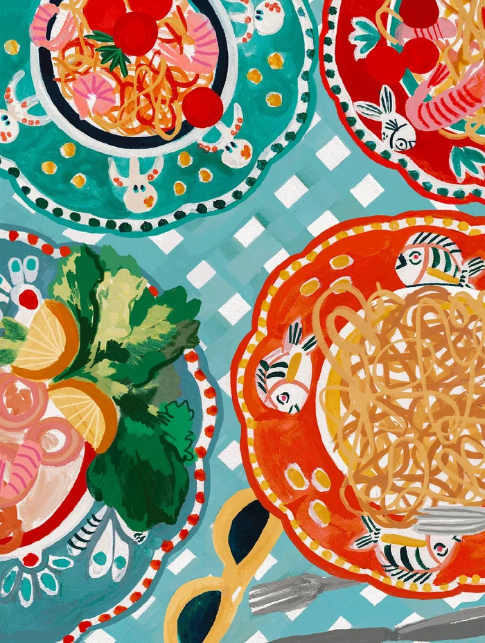 Spaghetti Party Art Print