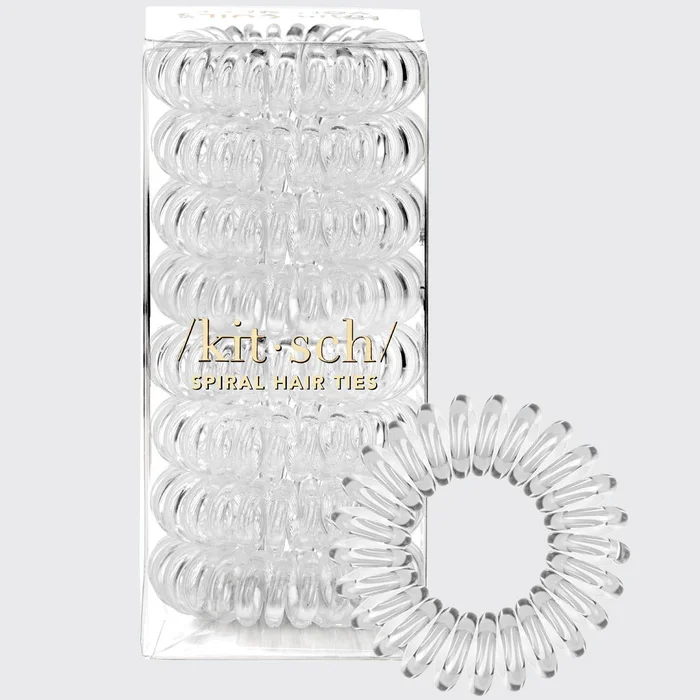 Spiral Hair Ties 8 Pack – Clear