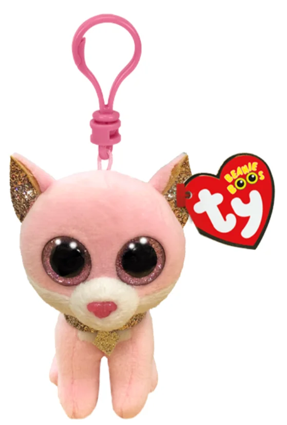 Stuffed Animal – Beanie Boo Fiona Pink Cat Clip