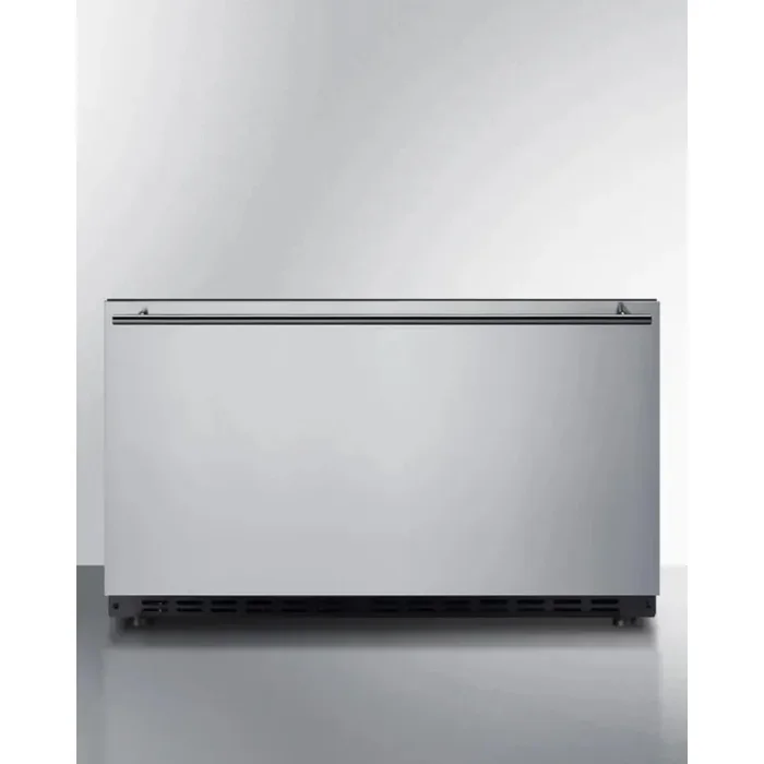 Summit SDR30 30 Inch Built-in Single Drawer Refrigerator with 2.5 cu. ft. Capacity, Stainless Steel Drawers, Digital Thermostat, LED Lighting, Child Lock, Sabbath Mode, Commercially Approved, and Panel-Ready: Stainless Steel