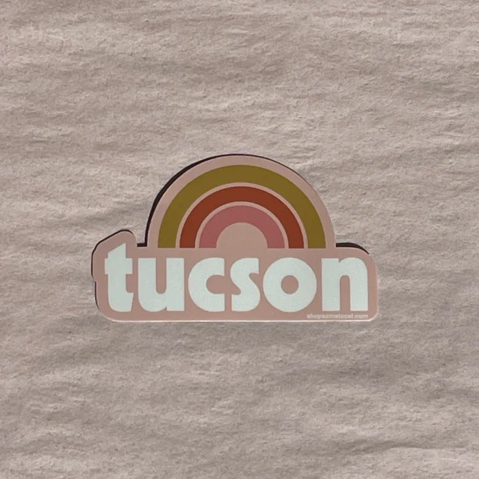 Sunrise Retro Rainbow Tucson Sticker