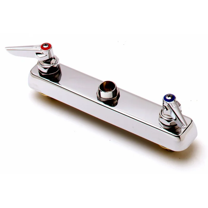 T&S Brass B-1120-LN Deck Mounted Workboard Faucet with 8″ Centers, without Nozzle