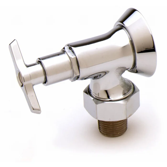 T&S Brass B-1350 Loose Key Angle Stop, 1/2 IPS Female inlet, 1/2 IPS Male Outlet