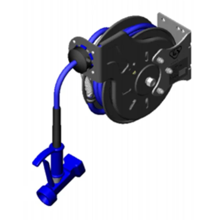 T&S Brass B-7212-05 Open Epoxy Coated Steel Hose Reel with Front Trigger Water Gun, 3/8 ID x 15ft HD Hose