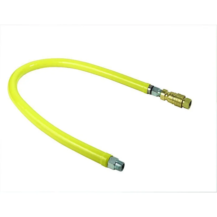 T&S Brass HG-4D-48 Safe-T-Link Gas Hose, Quick Disconnect to FreeSpin, 3/4 NPT x 48″L