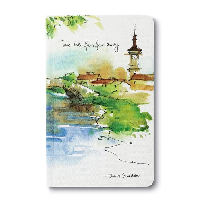 “Take me far, far away.” —Charles Baudelaire Softcover Journal