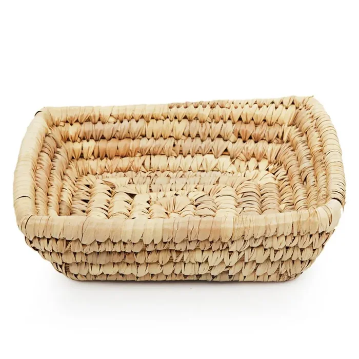 Tan Wicker Mini Basket Tray (A+D)