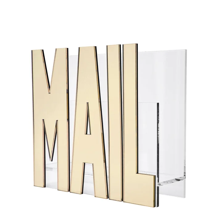 Tara Wilson Designs Gold Mirror Mail Holder